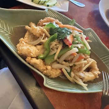Forest Thai Cuisine - Crispy Fish in garlic basil sauce - Thai Near Me - Staten Island, New York Forest Thai Cuisine - Crispy Fish in garlic basil sauce - Thai Near Me - Staten Island, New York