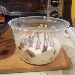 3/4 whipped cream, will not order again. 3/4 whipped cream, will not order again.