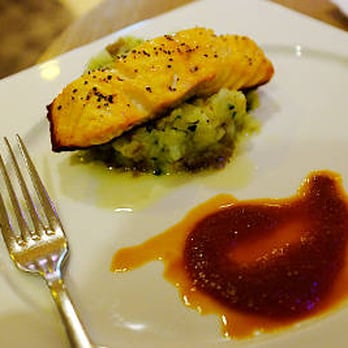 Scoff & Banter - salmon fillet with seafood broth - British Near Me - London, XGL