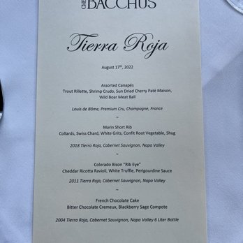 Chez Bacchus - 4 course menu - New American Near Me - Long Beach, California Chez Bacchus - 4 course menu - New American Near Me - Long Beach, California
