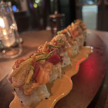 Akira Back - Hot mess (crab tempura, sashimi poke) MUST GET - Japanese Near Me - Delray Beach, Florida