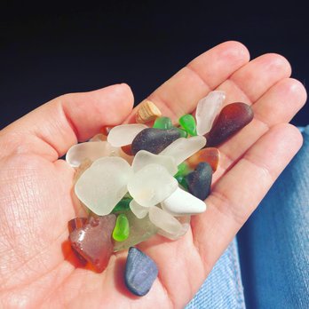 Glass Beach - Don't worry, we collected it for a photo only. We did not take it home. - Beaches Near Me Glass Beach - Don't worry, we collected it for a photo only. We did not take it home. - Beaches Near Me
