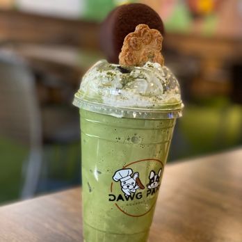 Dawg Park - Matcha Green Tea Shake Sooooo good - Hot Dogs Near Me - Glenview, Illinois