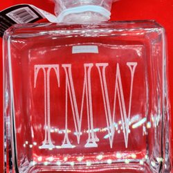 A Touch of Glass - Custom engraved whiskey decanter
