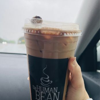 The Human Bean - The drinks are always delicious, and you even get a chocolate covered espresso bean! This is a snowy mocha - Coffee & Tea Near Me - Pflugerville, Texas