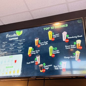 Presotea Montclair - Menu as of 12/18/21 - Bubble Tea Near Me - Montclair, California