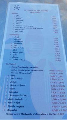 Menu photo 1 El Fogón de San Andrés Seville, SE