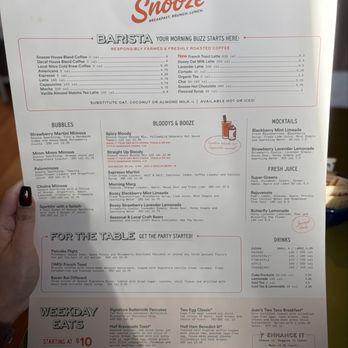 Snooze, an A.M. Eatery - Menu - Breakfast & Brunch Near Me - Tustin, California Snooze, an A.M. Eatery - Menu - Breakfast & Brunch Near Me - Tustin, California