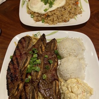 Hukilau - Short rib plate and fried rice with eggs over easy. - Hawaiian Near Me - San Jose, California Hukilau - Short rib plate and fried rice with eggs over easy. - Hawaiian Near Me - San Jose, California