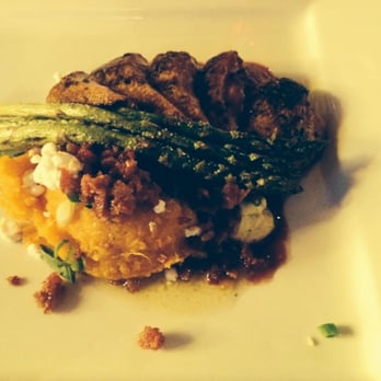 Fish Bones Grill - pan seared duck with smashed sweet potatoes - New American Near Me - Lewiston, Maine
