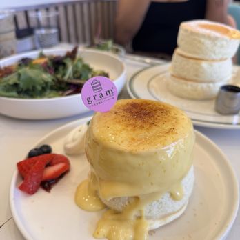 Gram Cafe & Pancakes - Crème Brûlée soufflé pancakes - Pancakes Near Me - Irvine, California Gram Cafe & Pancakes - Crème Brûlée soufflé pancakes - Pancakes Near Me - Irvine, California