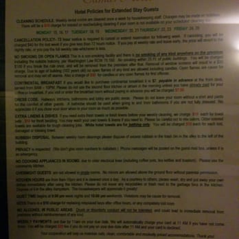 Camas Boutique Hotel - Hotel policies posted in the hall - Hotels Near Me - Camas, Washington Camas Boutique Hotel - Hotel policies posted in the hall - Hotels Near Me - Camas, Washington