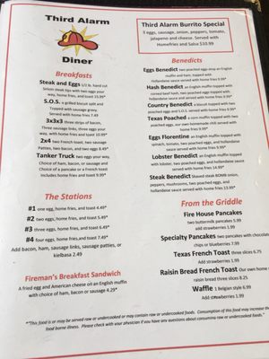 Menu photo 6 Third Alarm Diner Sanford, ME