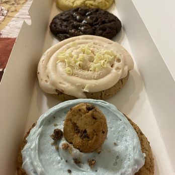 Crumbl - Sugar Land - At the very end is the cornbread cookie..... - Bakeries Near Me - Sugar Land, Texas