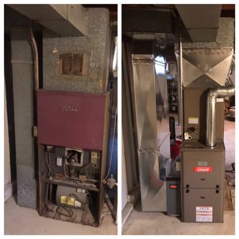John E Herbst Heating & Cooling - 65 year old Thatcher Furnace replaced with a Coleman...Call us for details how to upgrade and use less energy! - Heating & Air Conditioning/HVAC Near Me - Parlin, New Jersey