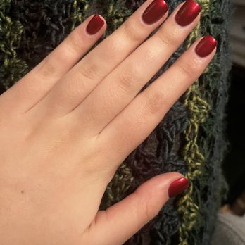 T Nail Lounge - Shimmery Red dip powder nails - Nail Salons Near Me - Catonsville, Maryland T Nail Lounge - Shimmery Red dip powder nails - Nail Salons Near Me - Catonsville, Maryland