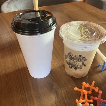The Coffee Builders - Smoked cherry latte and iced chocolate pistachio latte - Coffee & Tea Near Me - Phoenix, Arizona