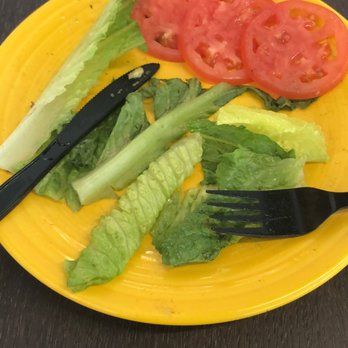 Amgen Terrace Cafe - Leftover lettuce and tomatoes - Cafes Near Me - Thousand Oaks, California