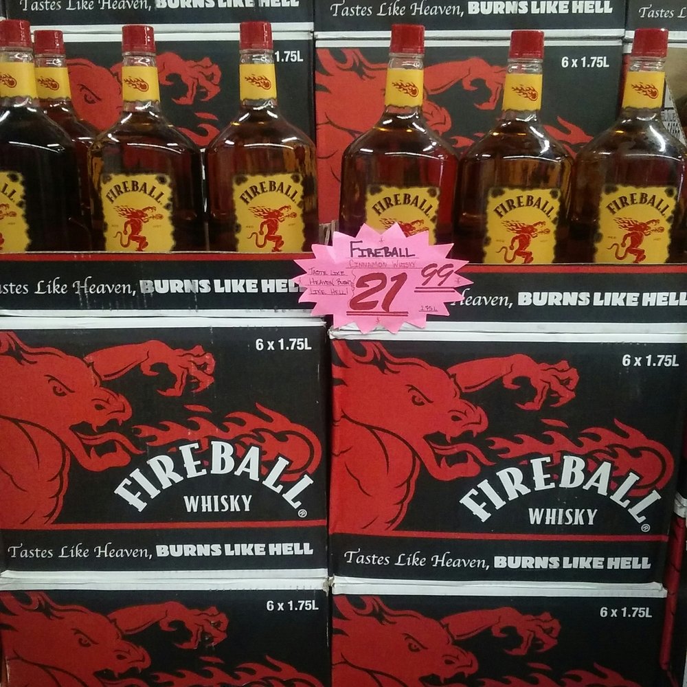 Party Liquors - a display of fireball whiskey - Beer, Wine & Spirits Near Me - Tampa, Florida Party Liquors - a display of fireball whiskey - Beer, Wine & Spirits Near Me - Tampa, Florida