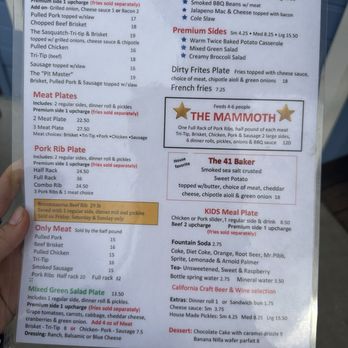Smokehouse 41 - Menu - Barbeque Near Me - Oakhurst, California