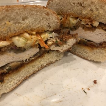 Jack's Restaurant & Bar - FRIED CHICKEN SANDWICH / a peek inside. Yum. - Breakfast & Brunch Near Me - Newark, California