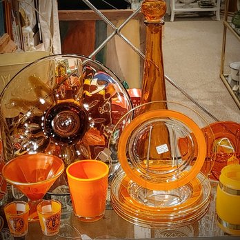 Simple Finds - Vintage Orange Glass - Antiques Near Me - Chamblee, Georgia