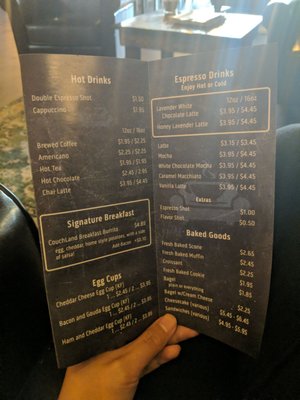 Menu photo 4 CouchLand Coffee House Wickliffe, OH