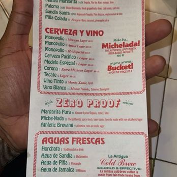Tacombi - Drink menu - Mexican Near Me - New York, New York