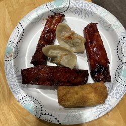 DJ Chinese Garden - Dumplings, ribs, egg roll.