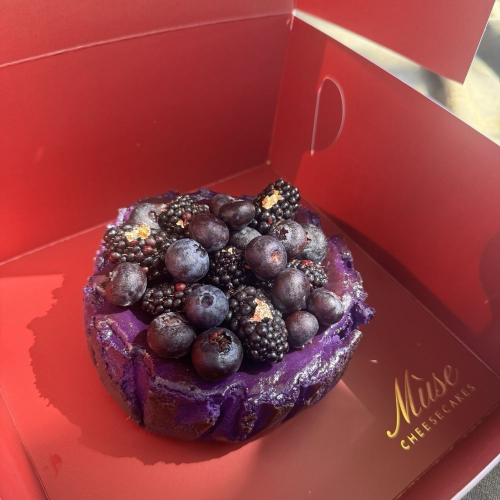 Muse Cheesecakes & Bakery - Ube basque mini - Desserts Near Me - San Diego, California Muse Cheesecakes & Bakery - Ube basque mini - Desserts Near Me - San Diego, California