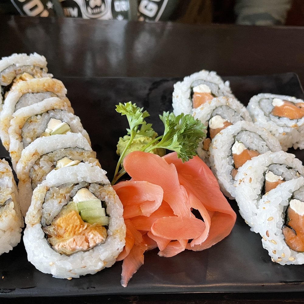 Wassabi - a plate of sushi with salmon and avocado - Asian Fusion Near Me - Hillsboro, Oregon Wassabi - a plate of sushi with salmon and avocado - Asian Fusion Near Me - Hillsboro, Oregon