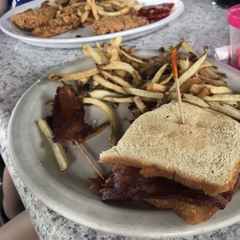 The Stuffed Pig - BLT sandwich w/ fries and chicken tenders w/ fries. - Breakfast & Brunch Near Me - Marathon, Florida
