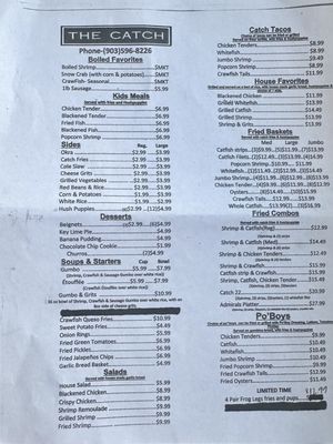 Menu photo 1 The Catch Tyler, TX