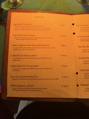 Menu photo 1 Edith's Cabo San Lucas, BCS Menu photo 1 Edith's Cabo San Lucas, BCS