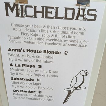 Anna's Joint - new official michelada menu :D - Wine Bars Near Me - Long Beach, California