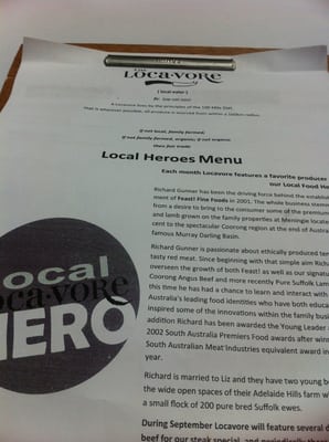 Menu photo 3 Locavore Stirling, SA