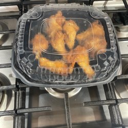 Wings Out - Soggy. Once in plastic container.