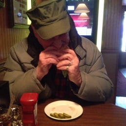 My father, Herb Ray enjoying his very 1st Pat's burger. As I said, "he was being de-virginized with a Pat's burger" lol! My father, Herb Ray enjoying his very 1st Pat's burger. As I said, "he was being de-virginized with a Pat's burger" lol!