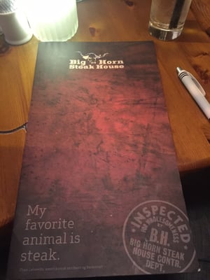 Menu photo 1 Big Horn Steak House Oslo, 03 Menu photo 1 Big Horn Steak House Oslo, 03