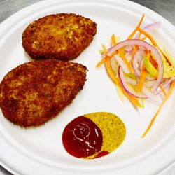 Calcutta Chaat & Bakery - Presenting a new version of crab meat with Bengali punch of test introducing"Crab Cutlet"