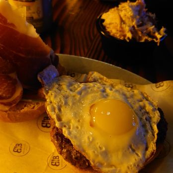Black Iron Burger - Iberico Burger with Spanish Ham and a Fried Egg - Burgers Near Me - New York, New York Black Iron Burger - Iberico Burger with Spanish Ham and a Fried Egg - Burgers Near Me - New York, New York