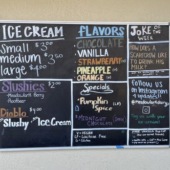 Meadowlark Dairy - Menu - Ice Cream & Frozen Yogurt Near Me - Pleasanton, California Meadowlark Dairy - Menu - Ice Cream & Frozen Yogurt Near Me - Pleasanton, California