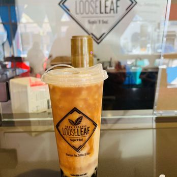 Loose Leaf Boba Co - Hazel Eyes with boba - Bubble Tea Near Me - Santa Ana, California