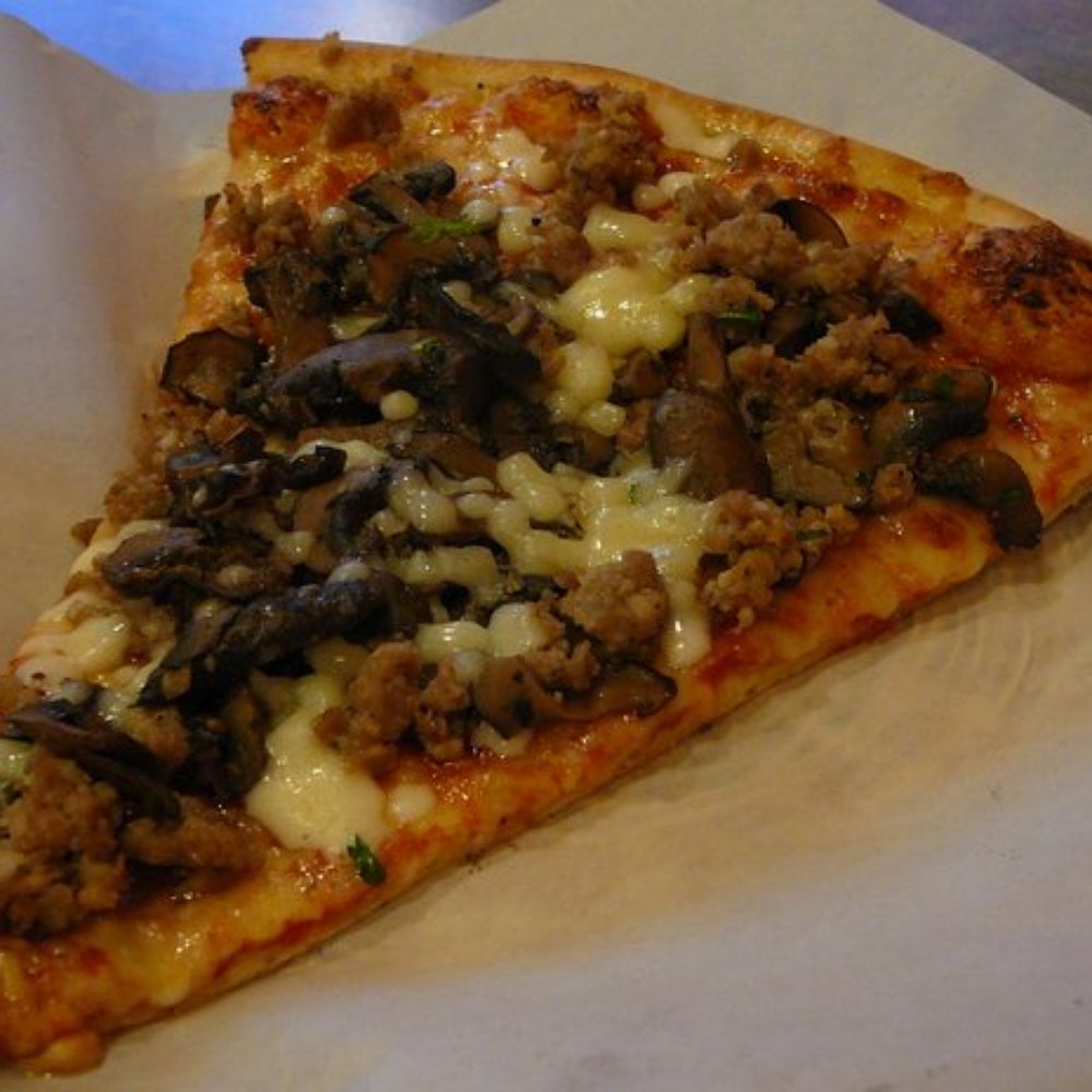 Bobby G's Pizzeria - sausage & mushroom slice - Pizza Near Me - Berkeley, California Bobby G's Pizzeria - sausage & mushroom slice - Pizza Near Me - Berkeley, California