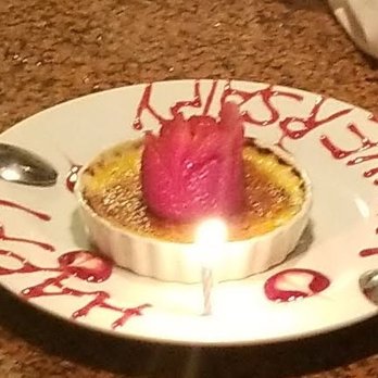 Freda's Seafood Grille - They surprised us with a free dessert for our anniversary AND a glass of champagne. Not expected but a nice touch. - Seafood Near Me - Austin, Texas