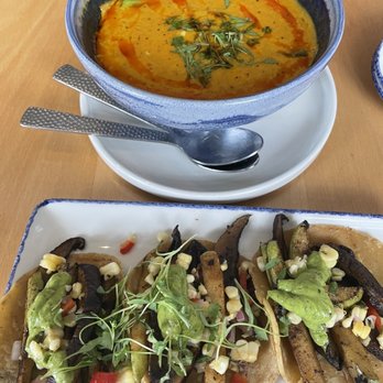 Fresco Cocina - Brazilian Coconut Soup and mushroom tacos - Tacos Near Me - Carlsbad, California