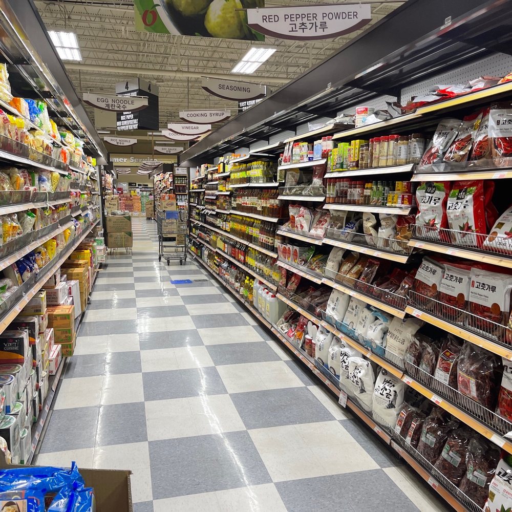Lotte Plaza - a grocery store aisle with a checkered floor - International Grocery Near Me - Catonsville, Maryland Lotte Plaza - a grocery store aisle with a checkered floor - International Grocery Near Me - Catonsville, Maryland