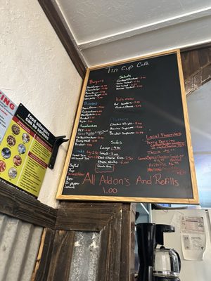 Menu photo 1 Tin Cup Cafe Sheffield, TX Menu photo 1 Tin Cup Cafe Sheffield, TX