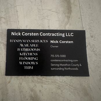 Nick Corsten Contracting - Handyman Near Me - Wausau, Wisconsin Nick Corsten Contracting - Handyman Near Me - Wausau, Wisconsin