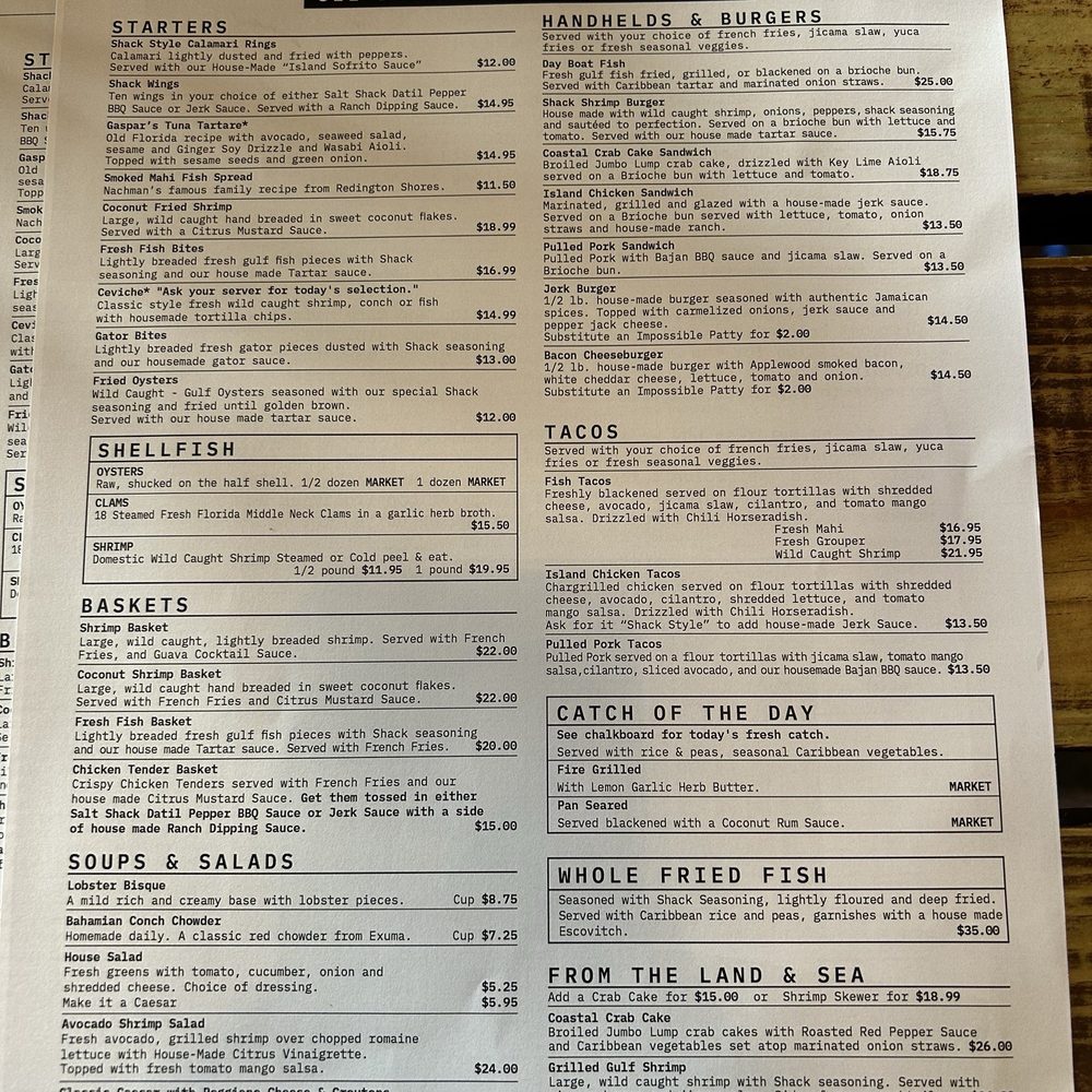 Salt Shack - Menu - Seafood Near Me - Clermont, Florida Salt Shack - Menu - Seafood Near Me - Clermont, Florida